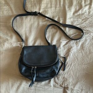 Elegant Black Leather Crossbody Bag